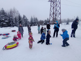 Зимний поход на горку.